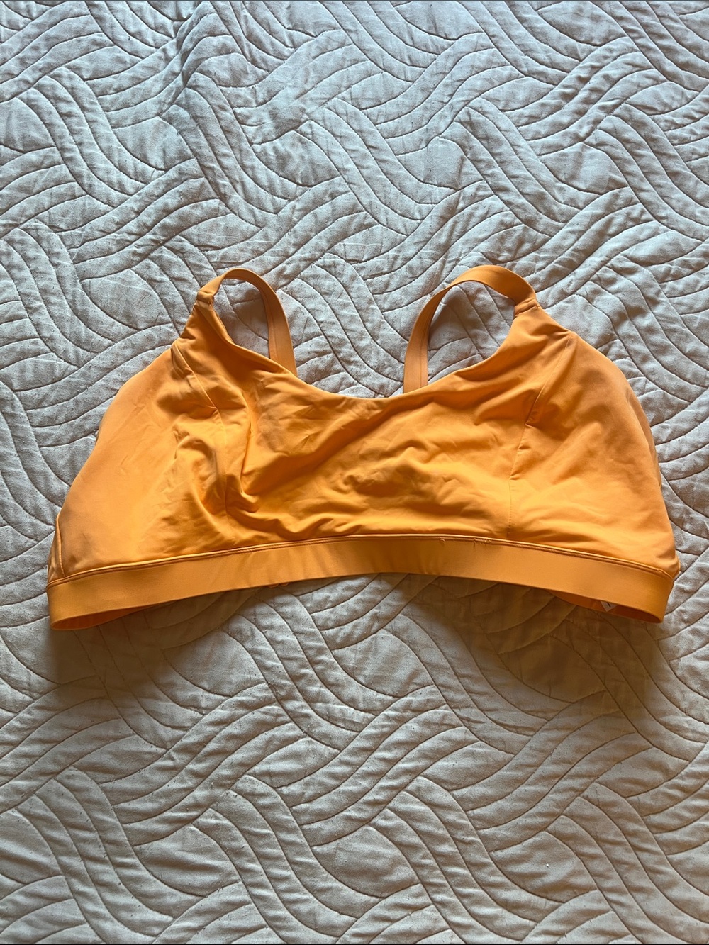 knix Bright Orange Wireless Scoop Neck Sports Bra